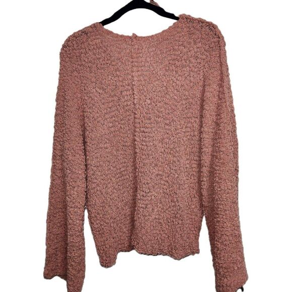 Altar'd State L/S Chunky Oversized Popcorn Knit Comfy Sweater; Pink Size: S - Picture 3 of 6